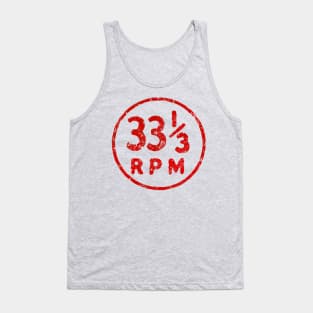 33 1/3 RPM - Vinyl LP Record Speed Tank Top